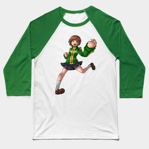 Chie from PERSONA 4 Baseball T-Shirt by IanDimas